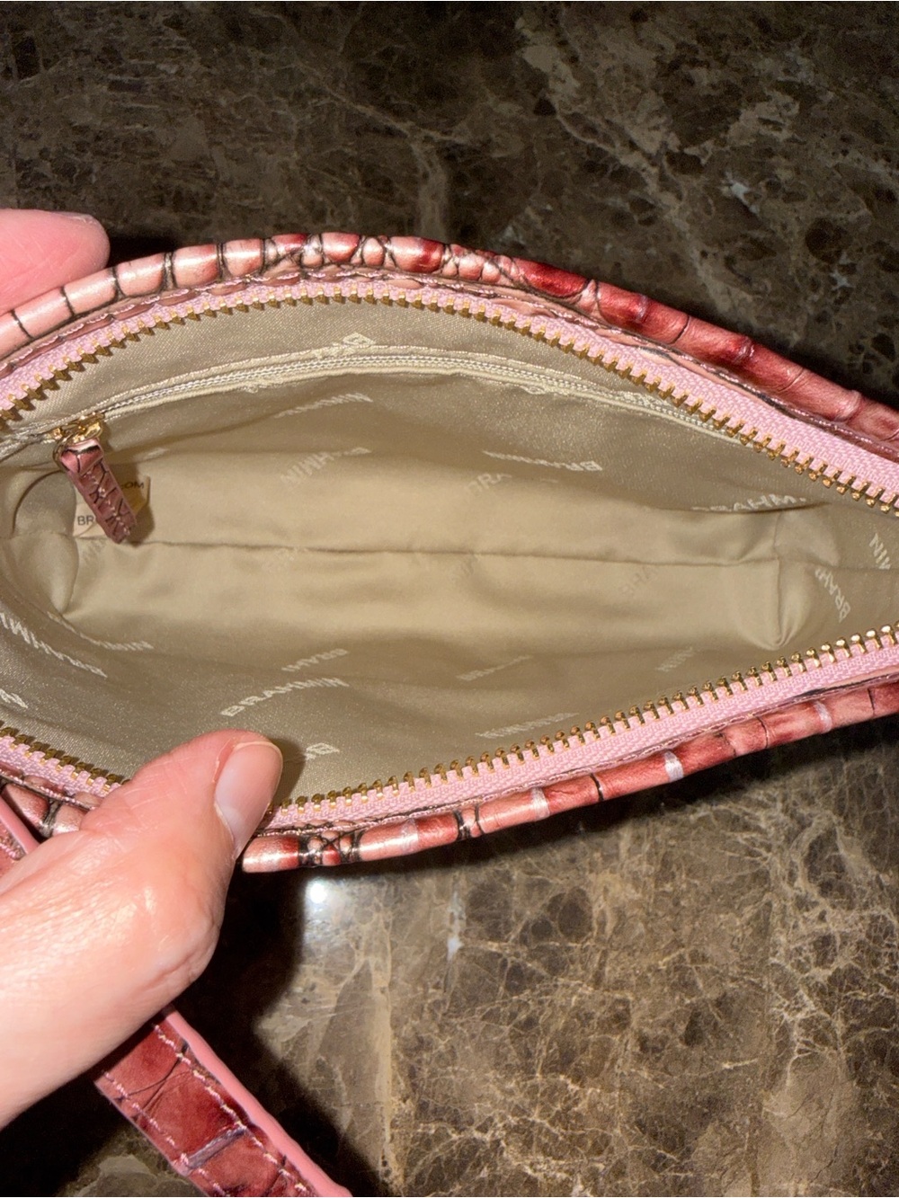 Brahmin Lorelei Dusty Pink Melbourne Genuine Leather Shoulder Bag, NWT - Picture 9 of 10